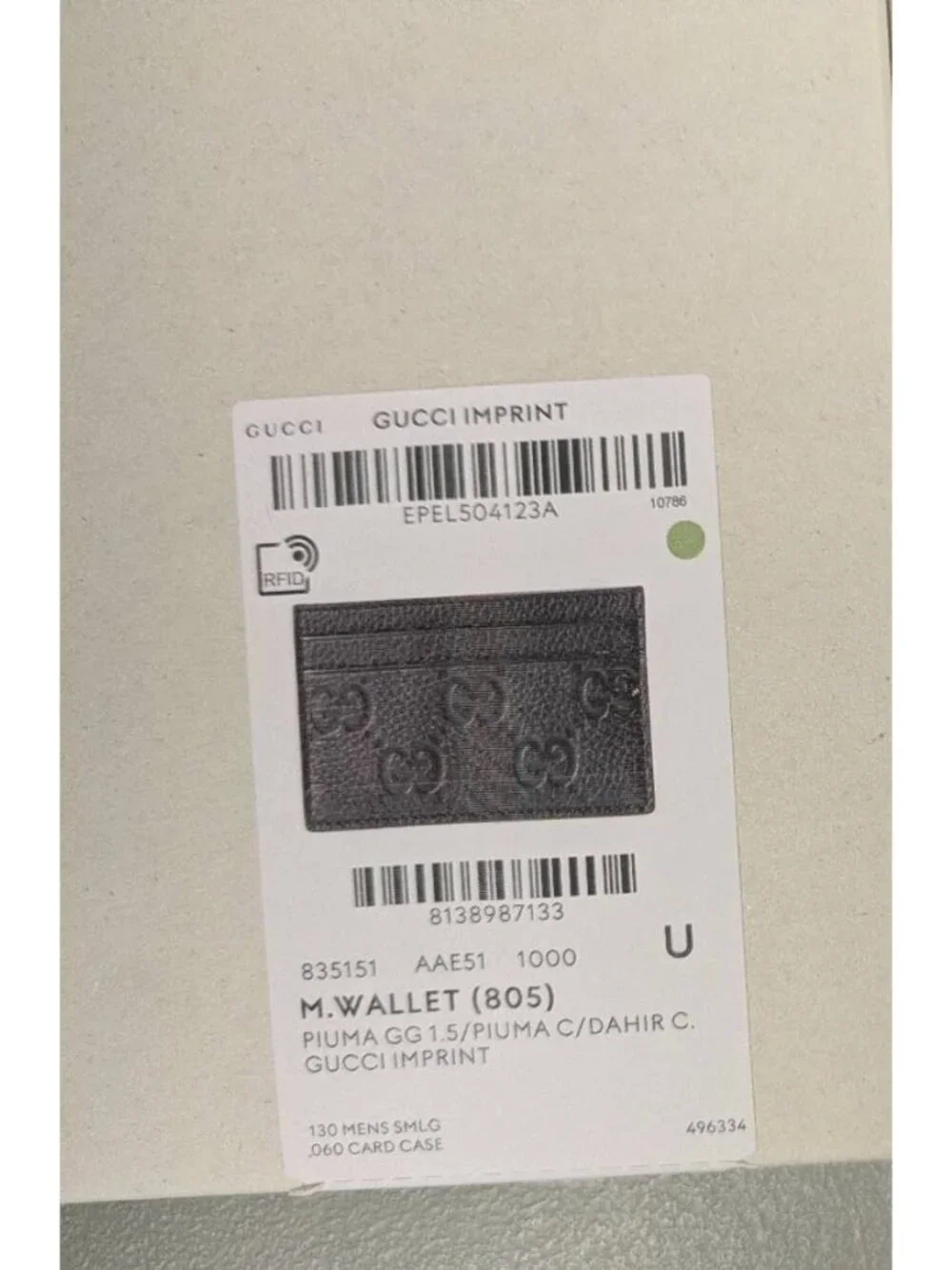 Gucci GG Monogram Leather Card Case Black 835151